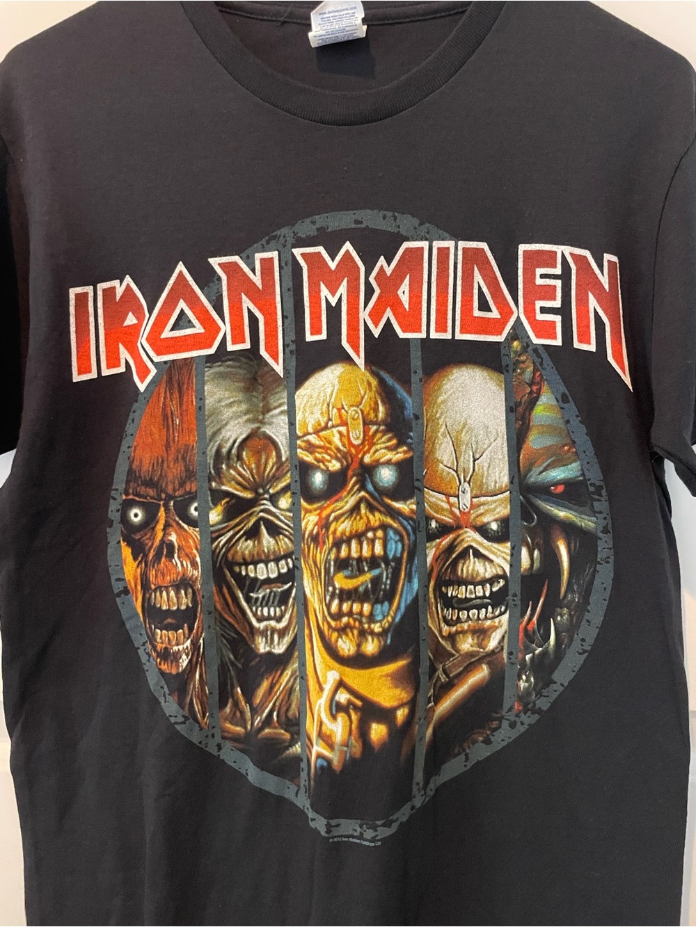 Delta Black Iron Maiden Graphic Tee with Red Logo